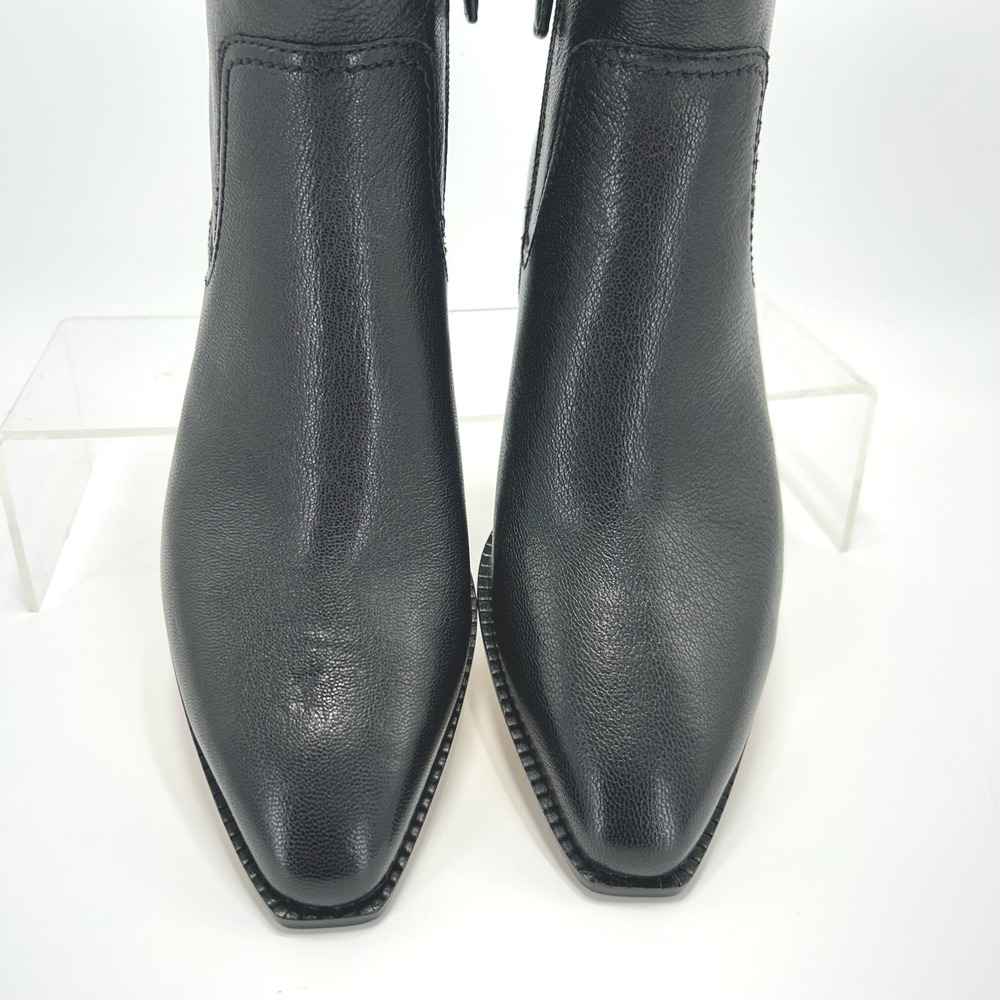 Cole Haan Size 9.5 Black Leather Pointed Block Heel Ankle Boots NEW Naia $180 - Picture 2 of 14